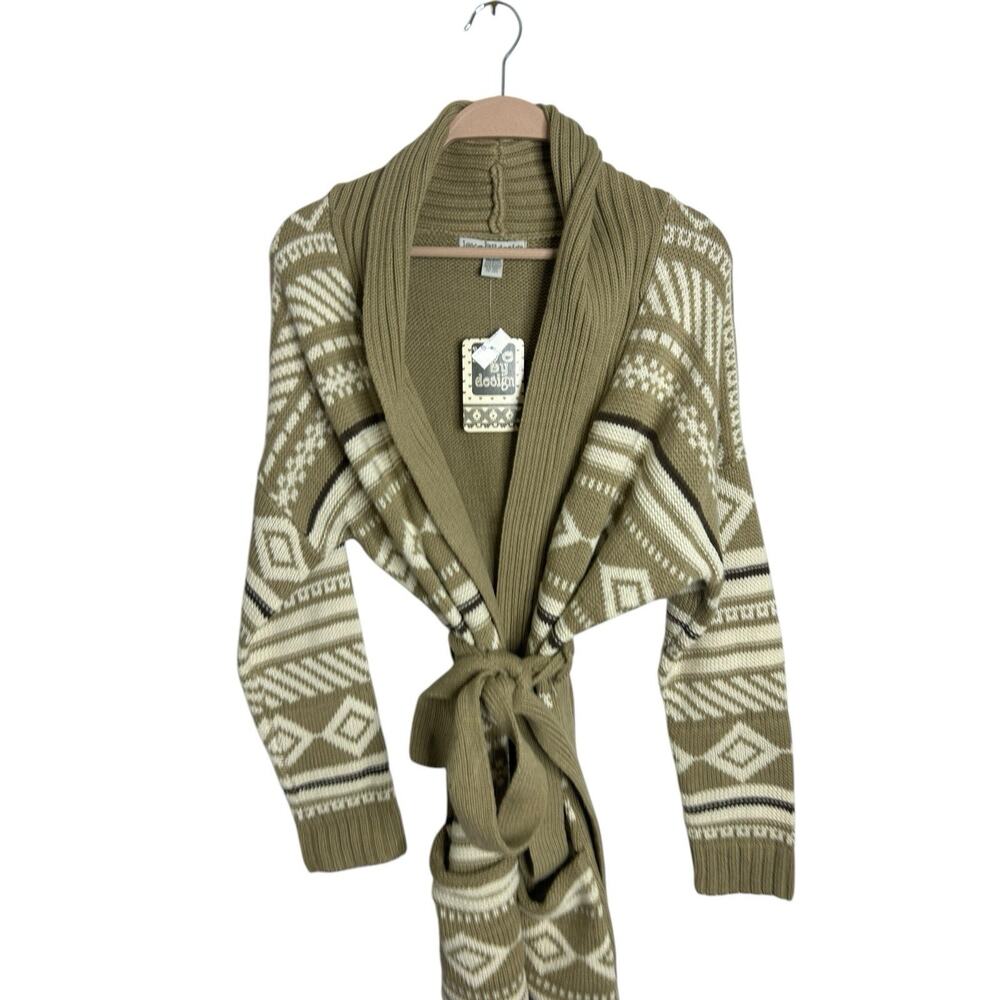 Love By Design sz Medium Open front‎ cardigan with belt NEW womens - Picture 2 of 4